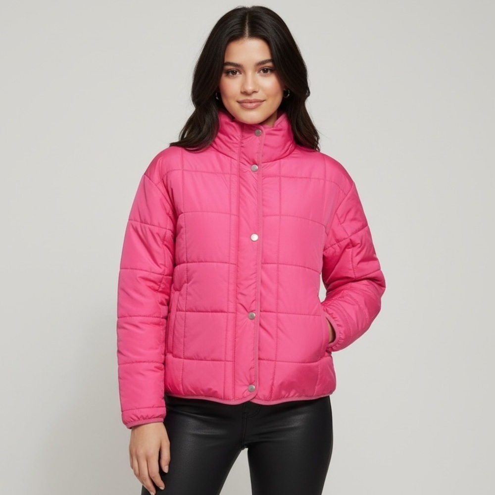 π»Altar'd State Pink Fushia Puffer Jacket Size XS/Small
